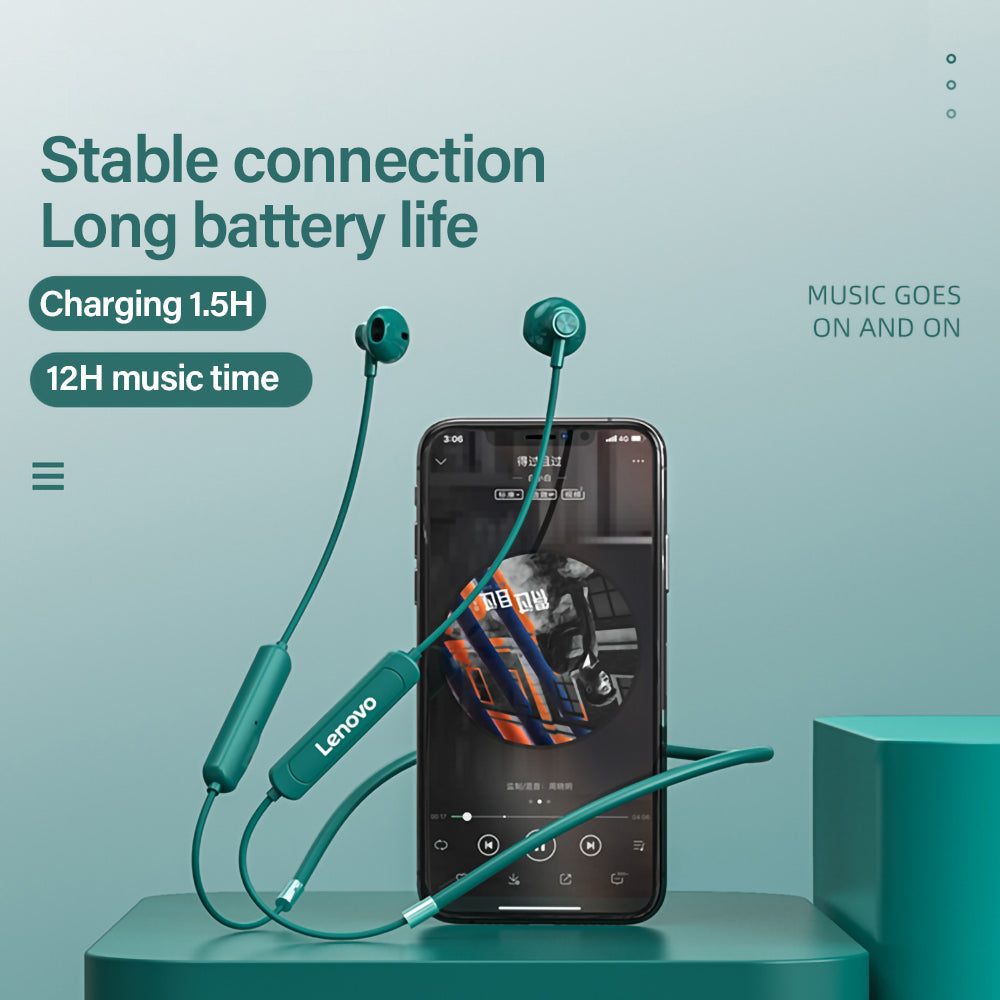 Lenovo SH1 Bluetooth 5.0 Wireless Neckband Headphones IPX8 Waterproof Magnetic Earphones with Noise Reduction Mic Lenovo SH1 Bluetooth 5.0 Wireless Neckband Headphones IPX8 Waterproof Magnetic Earphones with Noise Reduction Mic